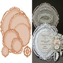 DIY 7pcs Oval Cutting Dies Stencils Scrapbook Embossing Craft Photo Frame Metal