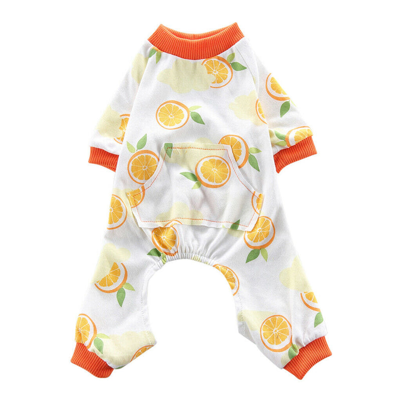 Pet Pajamas Comfort Pet Puppy Clothes Apparel For Small Dog Puppies Orange-L