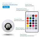 Wireless Bluetooth Speaker Bulb E27 LED Music Player Audio Light Lamp + Remote