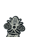 silvery crown bee patches embroidery applique clothes craft sew ME