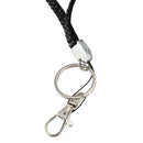 Black Strap Lanyard Bling Rhinestone Crystal Custom for ID Badge Key Ring H
