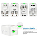 Universal All-in-one Square Tour Travel AU/UK/US/EU Plug AC Adapter WallCharger