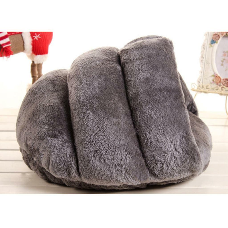 Warm Pet Winter House Dogs Cats Puppy Cave Bed Cushion Mat Sleep Bag Grey