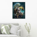 5D DIY Full Drill Diamond Painting Night Wolf Cross Stitch Embroidery Kits