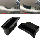 2Pcs/Set Black Front Door Handle Storage Box Container Holder Tray Car Acce