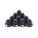10PCS a lot Flashlight Torch Part Round Push Button Switch Black   OZ
