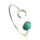 Fashion Moon Open Charm Bracelet Natural Turquoise Stone Bracelets Bangle  Z