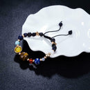 1pcs Universe Planet Solar Galaxy Stone Colorful Glass Adjustable Bracelet Neckl