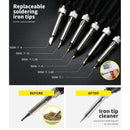 13Pcs 220V 60W Electric Soldering Iron Adjustable Temperature Welding Kit Tool
