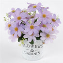 Lifelike   Artificial    Silk   Daisy   Wild   Flowers   Bouquet  - Purple