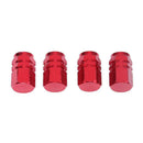4pcs/Set Red Wheel Tyre Tire Valve Stems Air Dust Cover Screw Caps for Car T A