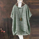 Women Plain Batwing Sleeve Casual Loose Baggy Tops T-Shirt Blouse Green XXL