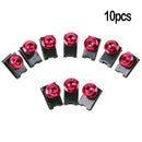 10pcs 5mm Fairing Bolts Spire Speed Fastener Clip Screw Spring Nuts (Red)