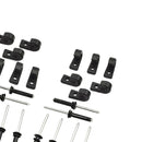 12 Pcs J-Hooks & 12 Pcs Rivets Set, Heavy-duty, 2.5x1.1x1.6cm, 5.9cm
