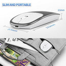 Metal Bluetooth and 2.4G Wireless Mouse Alloy Ultra-Thin Recharge Portable  V8X3
