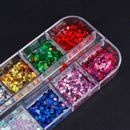 1 Box Mixed Color Nail Glitter Sequins Manicure Nail Art Decor (004338)