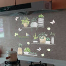 garden plant bonsai flower butterfly wall stickers home decor room kitchen   SME