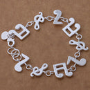 Jewelry Fashion Note Shaped Wedding Charm Bracelet New DWA