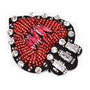 Rhinestone Beaded Heart Shaped Patch for Clothing Sewing on Beading Applique OA