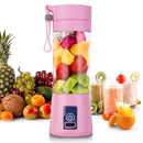 380ml USB Rechargeable Juice Machine Blender Mixer Portable Juicer (Pink) A