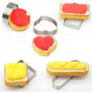 5 Pack Stainless Steel Tart Ring, Heat-Resistant Perforated Cake Mousse Rin