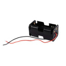 5X(Black Tow Layers 4 x 1.5V AA Batteries Battery Holder Case Box w Wire L C2E4)