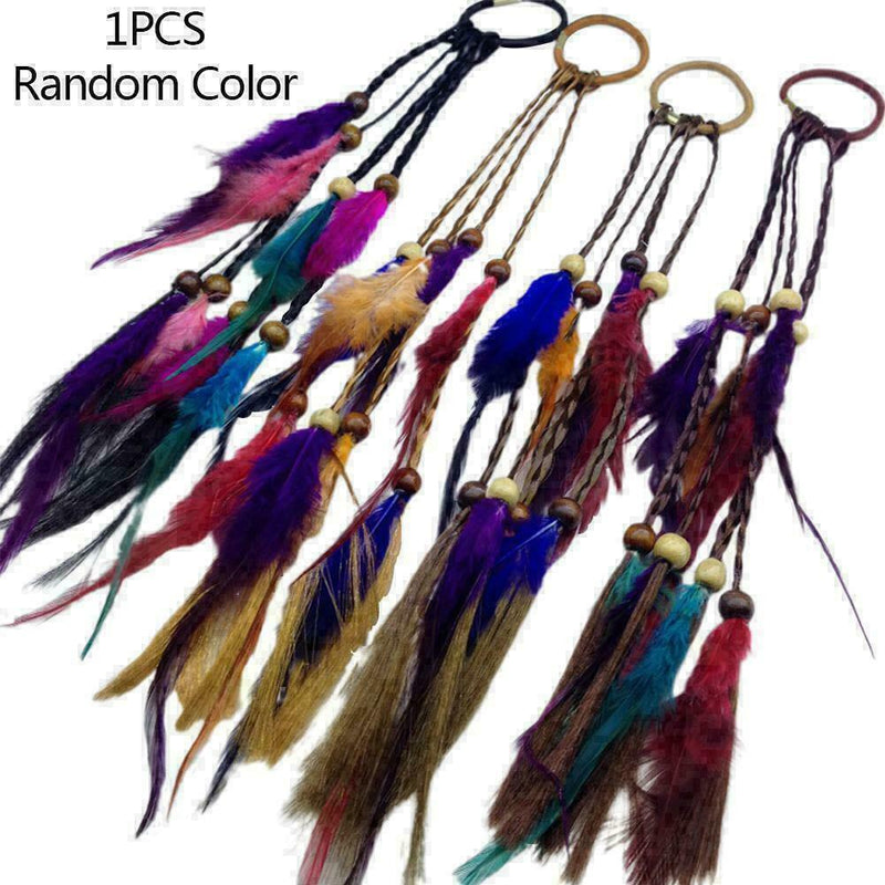 Feather tiara hair accessories small braid hair ring NEW Best W8U7 F9N8 K0S Q1B1