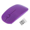2.4GHz 1,000DPI Ultra-thin 3-Button Wireless Photoelectric Mouse (Purple)