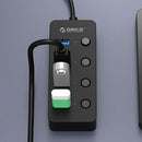 1X(Orico W9Ph4-U3-V1 Bus Powered 4 Port Usb 3.0 Hub With Individual Power S
