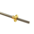 500mm T8 Lead Screw and Brass Nut (Acme Thread, 2mm Pitch, 4 Starts, 8mm Le