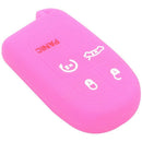 Silicone Keyless Remote Key Case Cover for JEEP FIAT DODGE CHRYSLER (1x, Pe