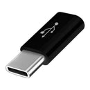 USB Type C OTG Adapter USB C to Micro USB Converter Connector, Alloy Black