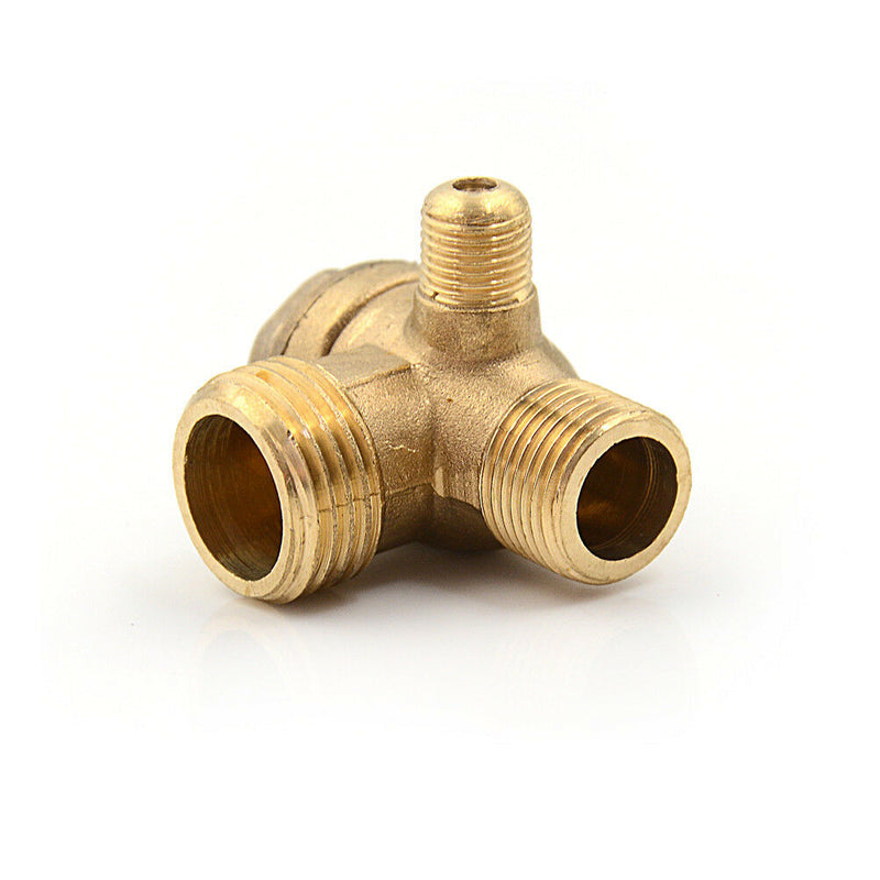 Golden Male 3 Way Brass Thread Air Compressor Check Valve Connector Tool  Gw