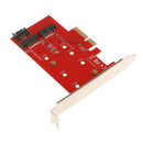 2Port NGFF M.2 B+M Key SSD to PCI-E 4X 4 Lane Adapter Card Converter