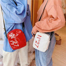 Patent Leather Fashion Shoulder Messenger Bag Unisex Small Messenger Bag Ca