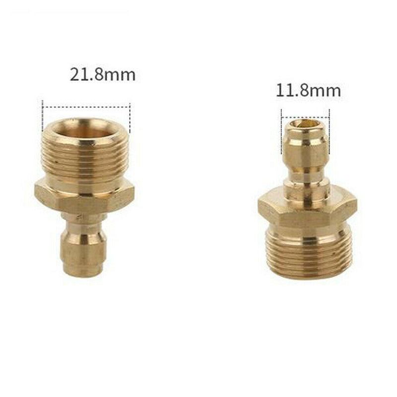 8Pcs M22x1.5mm Pressure Washer Hose Connector Quick Coupler Male & Female Brass