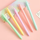 5Pcs/set Gel Pens Lovely Macaron Color Gel Pen 0.5mm Black Ink Signature Pe P8N3