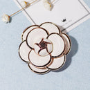 Enamel Camellia Flowers Channel Jewelry Brooches Broaches For Women Sweater