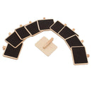 10x Mini Wooden Message Board Small Memo Note Chalkboard Clip Hanging Sign Note