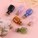 Mini Glass Color Bottles With Stopper Cork Rectangle DIY Little Bottle Xmas  Hn