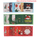 24pcs Merry Christmas Greeting Cards Party Invitations New Year Greeting CaS Ew