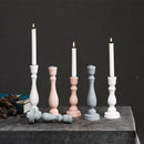 Candlestick Pillar Candle Stand Tealight Holder for Dinner Party-Pink-L