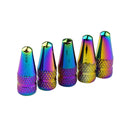 5Pieces Cars Motorcycle Bikes Tire Valve Caps Tire Stem Valve Caps Rainbow Color