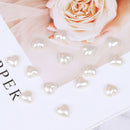 100pcs/lot DIY Flat Beads Heart Shape Beads Craft Imitation Pearls Flatba%!