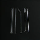 3PCs Reusable Clear Glass Water Drinking Straws with Brush Bar Accessories LJ