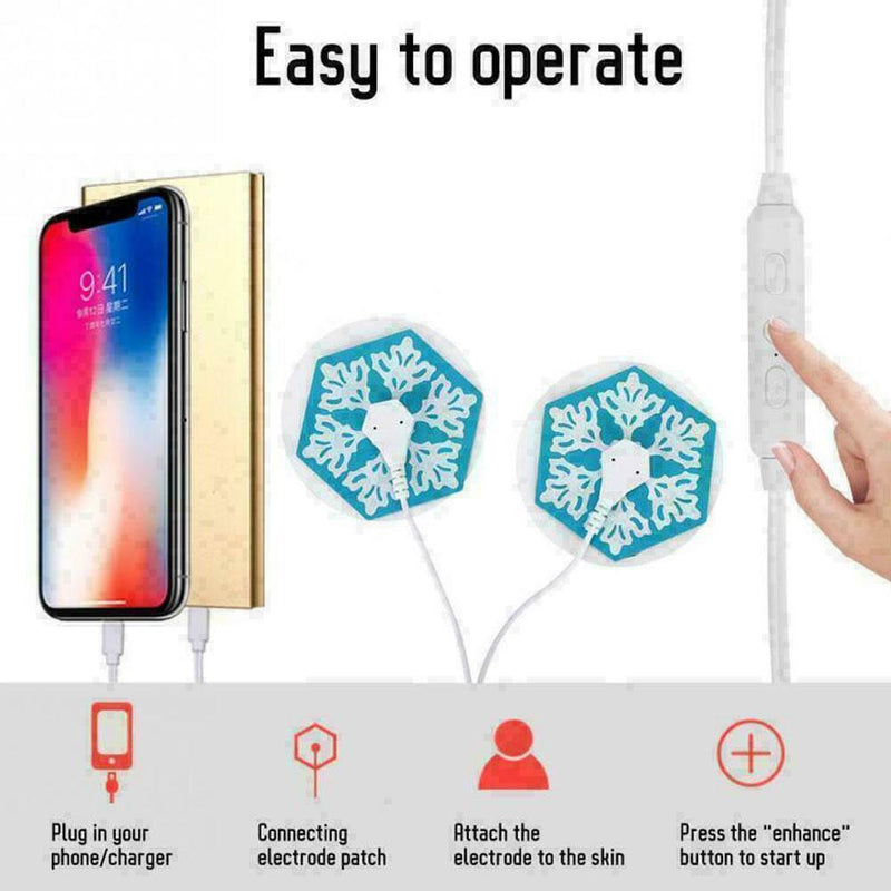 Portable Mini Body Massager Physio Pad Phone Control Stimulato jir Muscle P W6J3