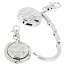 Foldable Rhinestone Bag Fold Hook Handbag Purse Table Metal Hanger Holder Gift