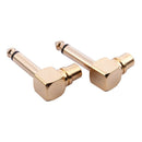 2-PACK RCA Female Jack to 1/4 inch Mono Male Plug Right Angle Audio Adapter M8B5
