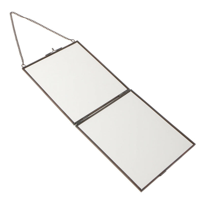 2 Sided Hanging Glass Display Frame for Photo Picture Specimen 14x16cm