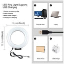 LED Ring Light 4.7"for Live Streaming for YouTube Video Desk Makeup Ring Light